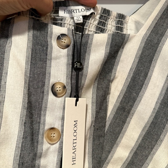 NEW W TAGS! Heartloom Revolve Tinley Crop top| Color Light Grey/White| Size XS - Picture 4 of 5